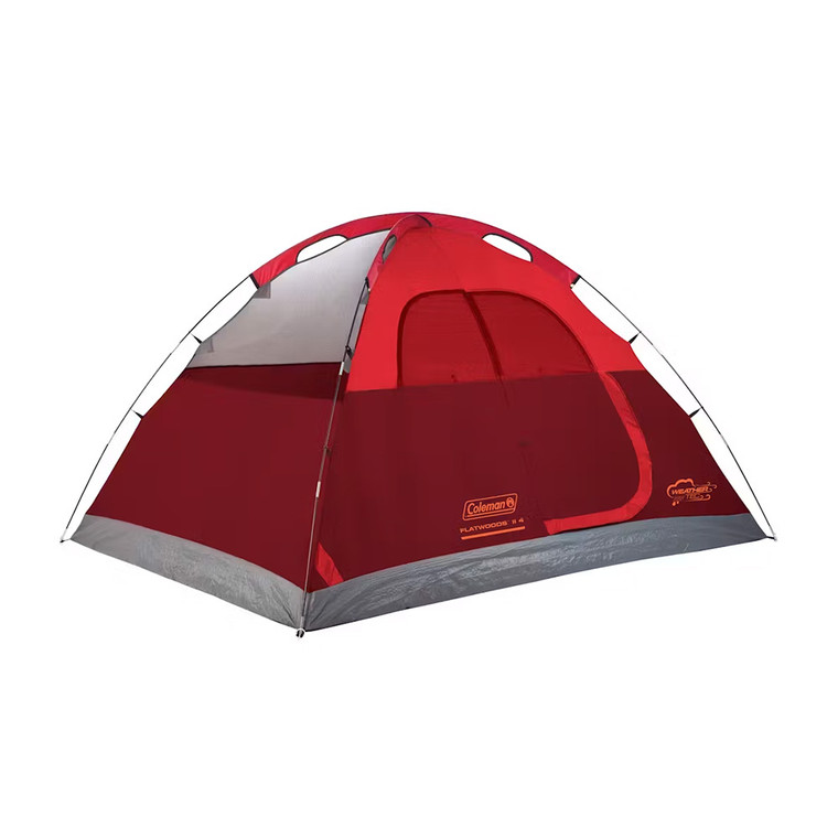 Coleman 4-Person Flatwoods II Lightweight Dome Camping Tent - Red - 2207389