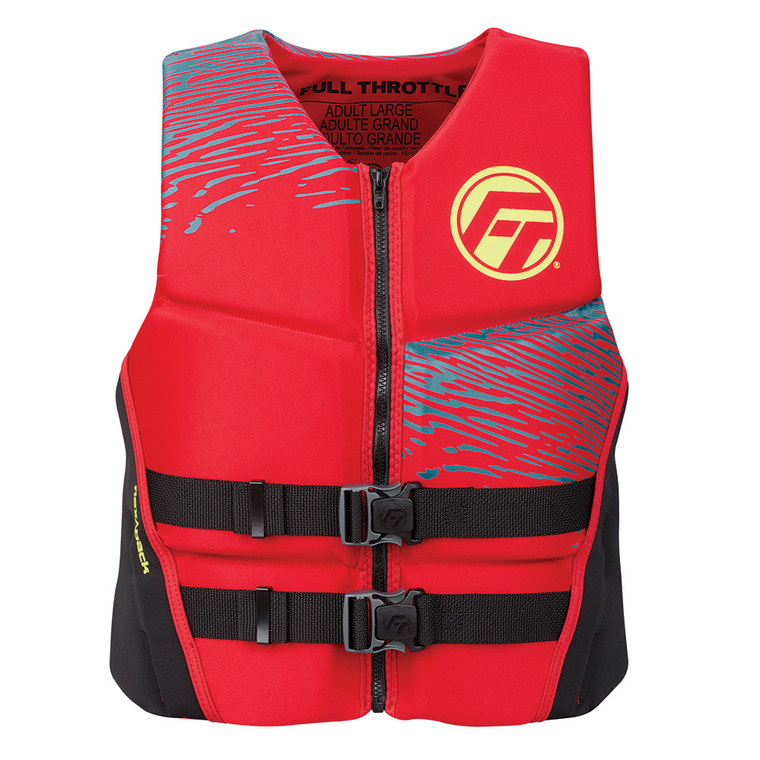 Full Throttle Men's Rapid-Dry Flex-Back Life Jacket - XL - Red/Black - 142500-100-050-26