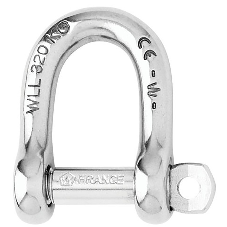 Wichard Self-Locking D Shackle - 12mm Diameter - 15/32" - 1206W