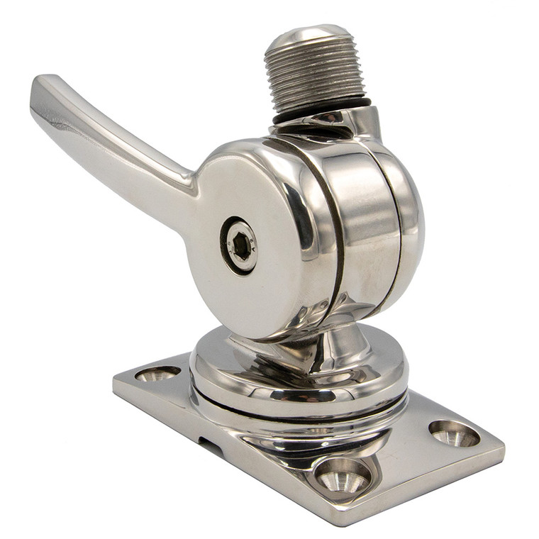 Shakespeare 6187 Sleek & Compact Stainless Steel Rotatable 4-Way Ratchet Mount - 6187