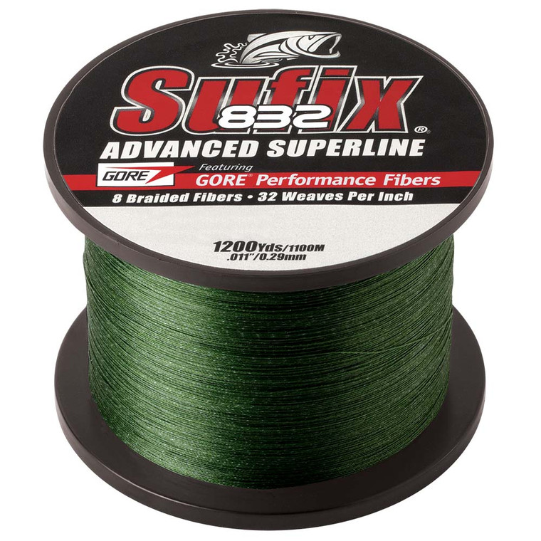 Sufix 832 Advanced Superline Braid - 20lb - Low-Vis Green - 1200 yds - 660-320G