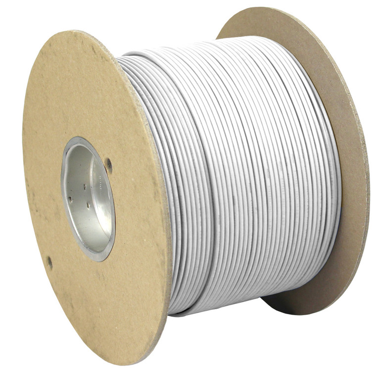 Pacer White 18 AWG Primary Wire - 1,000'  - WUL18WH-1000