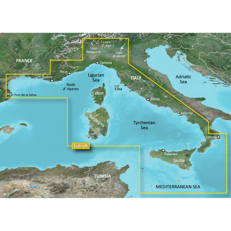 Garmin BlueChart g3 HD - HXEU012R - Italy West Coast - microSD/SD - 010-C0770-20