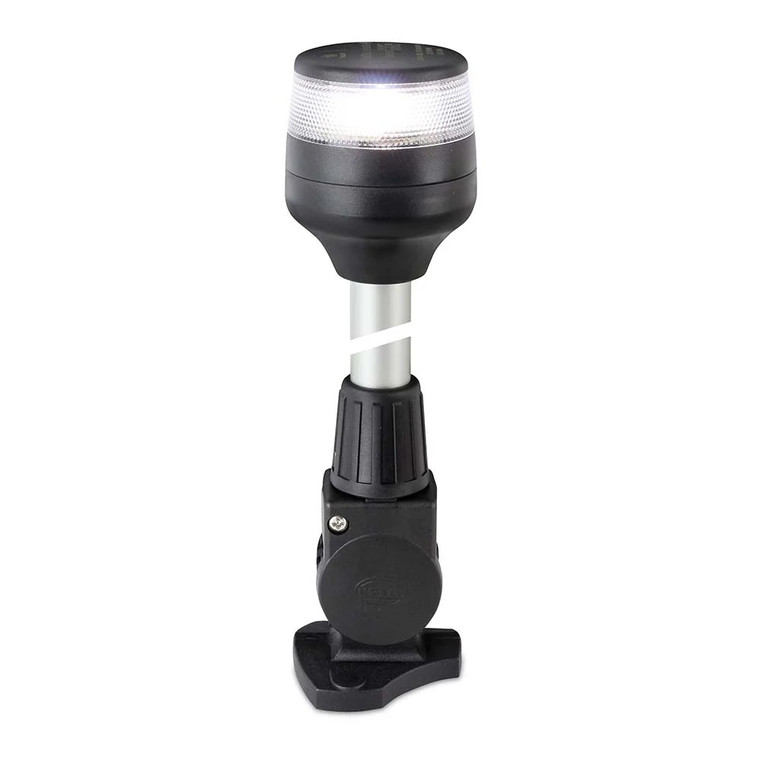 Hella Marine 2nm All Round White Fold Down Pole Navigation Lamp - 8" - Black Base - 980960281