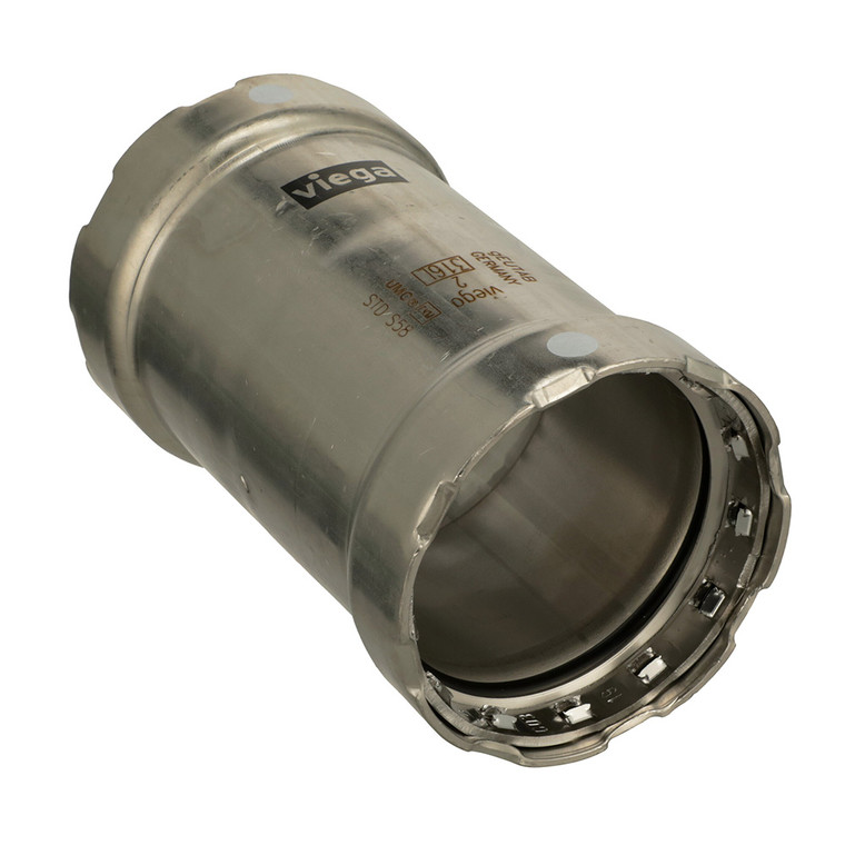 Viega MegaPress 316 FKM 1-1/2" Slip Coupling w/o Stop - 91310