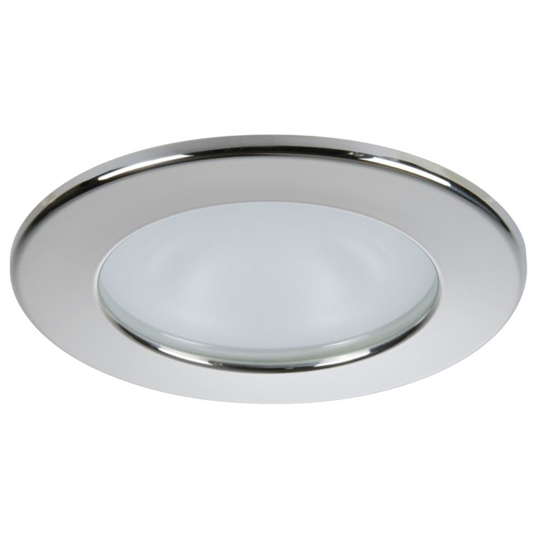 Quick Kai XP Downlight LED - 4W, IP66, Spring Mounted - Round Stainless Bezel, Round Warm White Light - FAMP2492X02CA00
