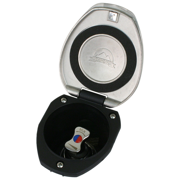 Scandvik Recessed T-Handle Mixing Valve - SS w/Black Cup - 12127