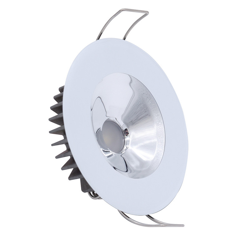 Lumitec Illusion Flush Mount LED Down Light - Spectrum RGBW - Cool White - White Housing - Chrome Reflector - 117137