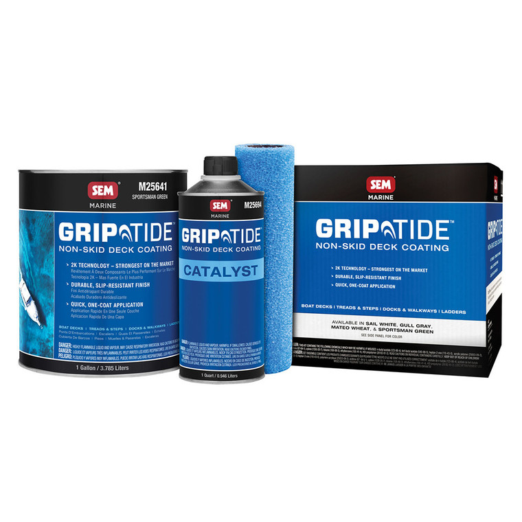 SEM GripTide Non-Skid Deck Coating Kit - Sportsman Green - M25640