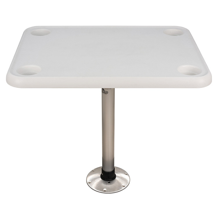 Springfield 16" x 28" Rectangle Table Package - White Thread-Lock - 1690107
