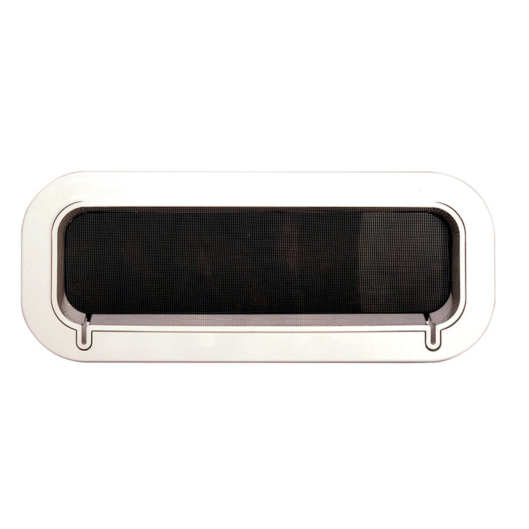 Beckson Drain Port - 4" x 14" x 2"-Depth - White/Clear - PO414DWC-20