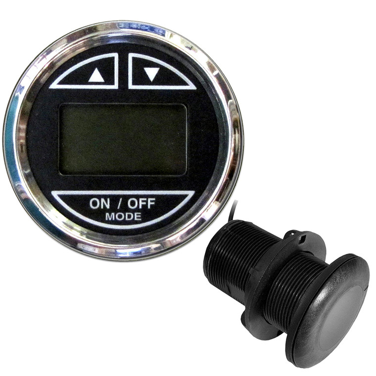 Faria Chesapeake Black 2" Depth Sounder w/Thru-Hull Transducer - 13795