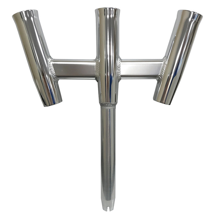 Tigress GS Trident Rod Holder - Straight Butt - Polished Alumunim - 88160-1