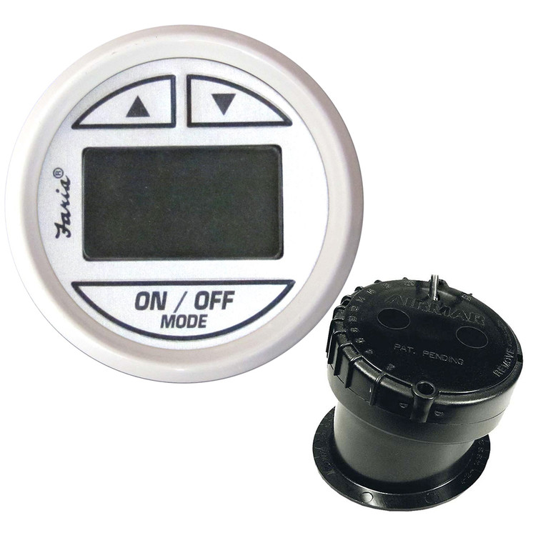 Faria Dress White 2" Depth Sounder w/In-Hull Transducer - 13151
