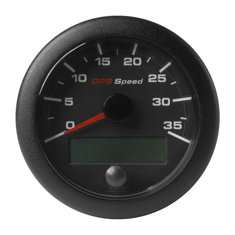 Veratron 3-3/8" (85mm) OceanLink GPS Speedometer - Black Dial & Bezel (0-35 K/MPH/KMH) - A2C1351980001