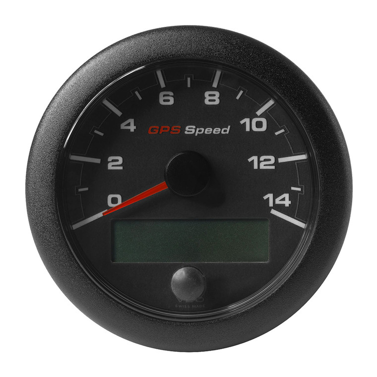 Veratron 3-3/8" (85mm) OceanLink GPS Speedometer - Black Dial & Bezel (0-14 K/MPH/KMH) - A2C1351970001