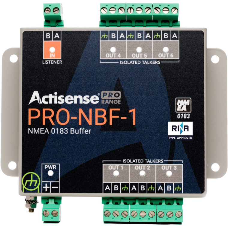 Actisense PRO NMEA Buffer - 1 OPTO Input, 6 ISO-Drive Outputs, Serial Port, Pluggable Screw Terminals - PRO-NBF-1