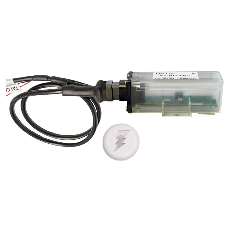 TALOS Remote Housing Lightning Detection System w/20' Cable - White Round Indicator w/Translucent Housing - SFD1000R-T1-WO-WH-20FT