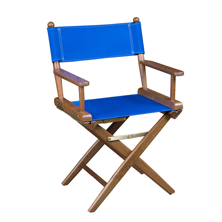 Whitecap Director's Chair w/Blue Seat Covers - Teak - 60041