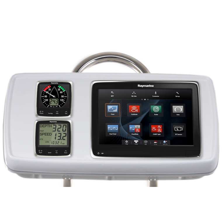 NavPod GP1170-04 SystemPod Pre-Cut f/Raymarine a125/a127/a128 & 2 Instruments f/9.5" Wide Guard - GP1170-04