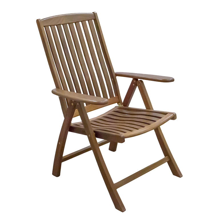 Whitecap Reclining Arm Chair - Teak - WT60071