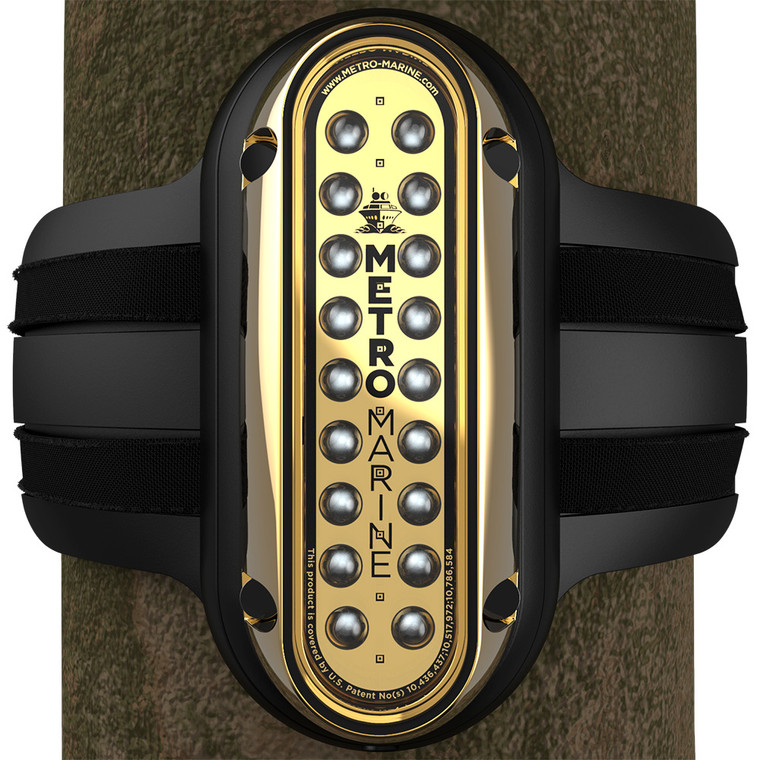 Metro Marine High-Output Vertical Piling Mount Light w/Intelligent Monochromatic LED's - Green, 90 Degree Beam - F-PME1-V-G3-90