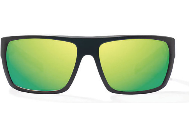 Bajio Sunglasses - Palometa Green Mirror Glass Black Matte Sunglass - BJOPAL220112