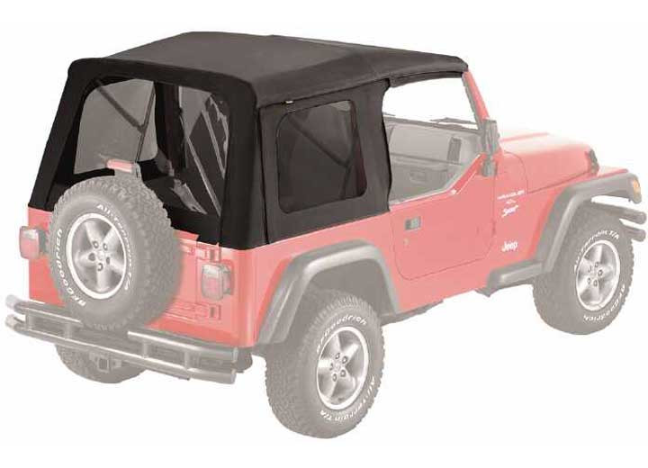 Bestop Inc. - 9706 Jeep Wrangler Incl Tinted Windows Supertop Replacement Skinsblack Denim - BES55629-15