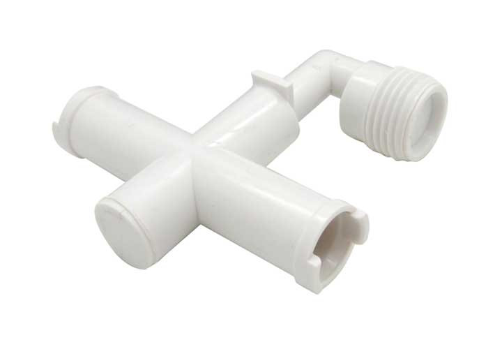 Dura Faucet - Rv Exterior Shower Diverter Tee Replacement  White - DFTDF-RK910-WT