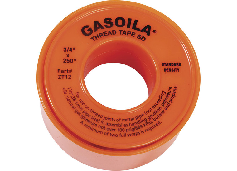 Gasoila - Gasoila Thred Tape Sd White 3/4in X 250in Roll - GOAZT12