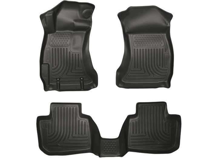 Husky Liner - 1221 Impreza Front/2nd Seat Weatherbeater Floor Liners Black - HSL99801