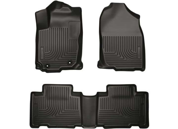 Husky Liner - 14c Corolla Fits Models With Automatic Transmission Only Front/2nd Seat Liners Weatherbeater Black - HSL99531