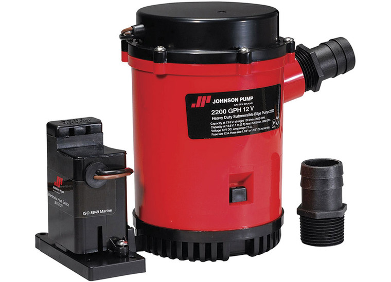 Johnson Pump - Heavy Duty Bilge Pump 2200 Gph Combo 12v - JNP02204-00