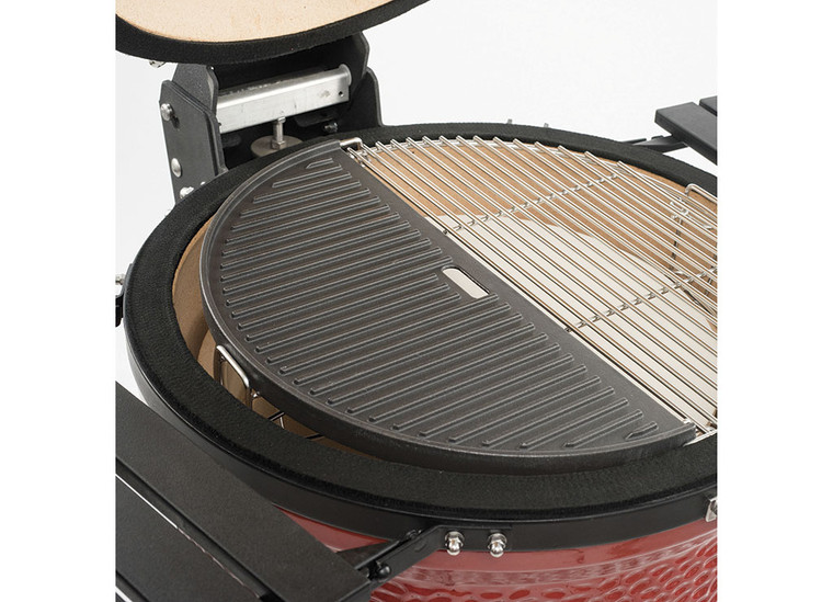 Kamado Joe - Classic Joe  Half Moon Cast Iron Reversible Griddle - KAJKJ-HCIGRIDDLE