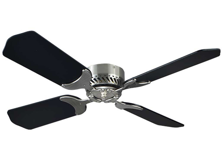 Lasalle Bristol - 42in 12v 4 Blade Fan With Wall Switch Â Brushed Nickel W/black Blades - LSB410TSDC42BNBK