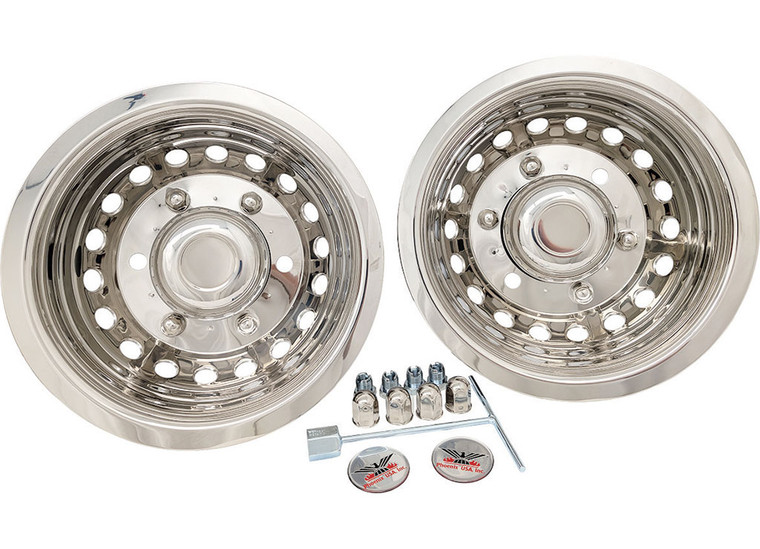 Phoenix USA - 06c Sprinter 3500 Dot Liner Wheel Simulator Set  Polished Ss (includes 2 Rears & Hardware) - PHONS16AR