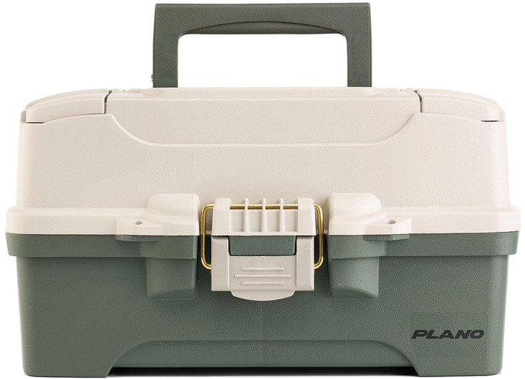 Plano - Twotray Tackle Box; Green/tan - PLNP000404