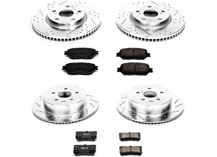 Powerstop - Front & Rear 1 Click Brake Kit W/ Hardware - PSBK4072