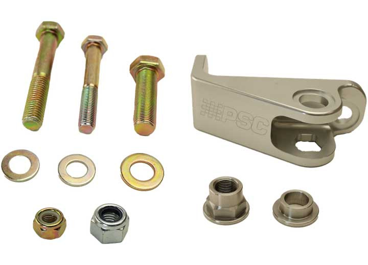 PSC Motorsports - 07c Wrangler/20c Gladiator W/ Factory Dana 44 Axle No Weld Steering Assist Cylinder Mtng Brkt Kit - PSCMB43K