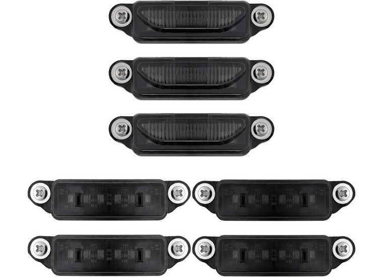 Recon Truck Accessories - 21c Ram 1500 Trx 7 Pc Fender & Hood Light Kit Smoked Lens W/ White Led Lights - REC264340WHBK