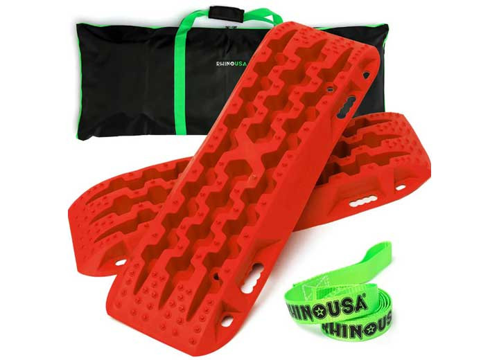 Rhino USA - Recovery Traction Boards (pair) Red - RHURG-TB42X13-RED