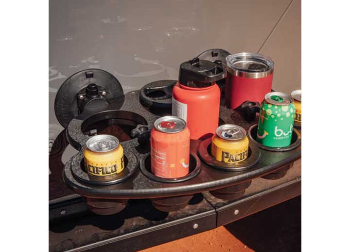 SeaSucker - Party Barge  Vertical Mount Cupholder  Black W/round Holes - SEAMC5347B