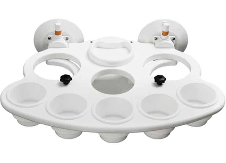 SeaSucker - Party Barge  Vertical Mount Cupholder  White W/round Holes - SEAMC5347W