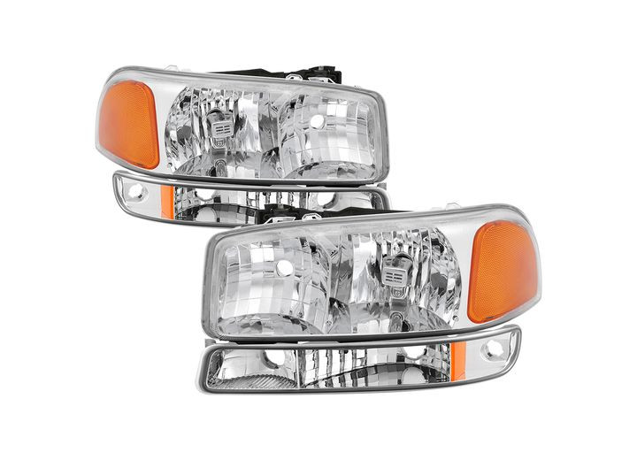 Spyder Automotive - 9906 Sierra/0006 Yukon(excl Denali And C3 Model)crystal Headlights & Bumper Lightschrome - SPY9037481