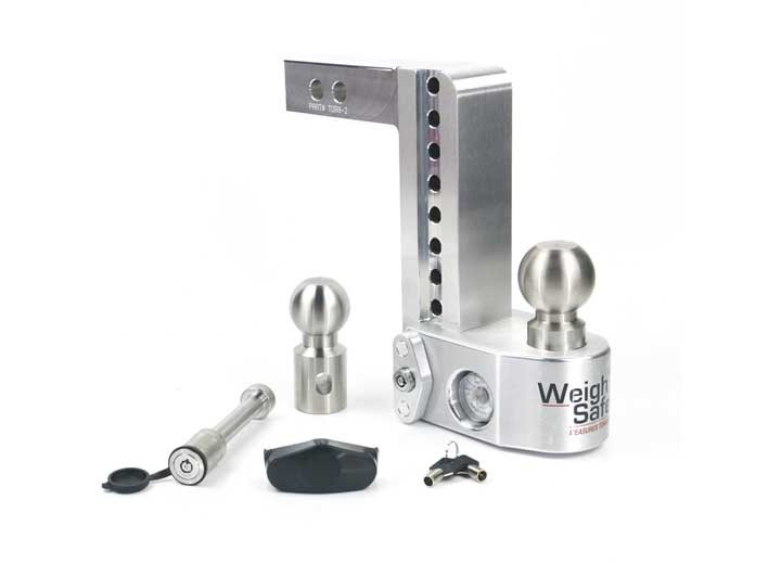 Weigh Safe - 8in Drop Hitch With 2in Shank (10k/12.5k Gross Tongue Weight Rating) With Ws05 Keyed Alike - WSFWS8-2-KA