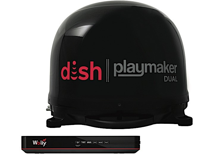 Winegard - Dish Playmaker Dual With Wally Receiver Bundle Black - WNGPL8035R