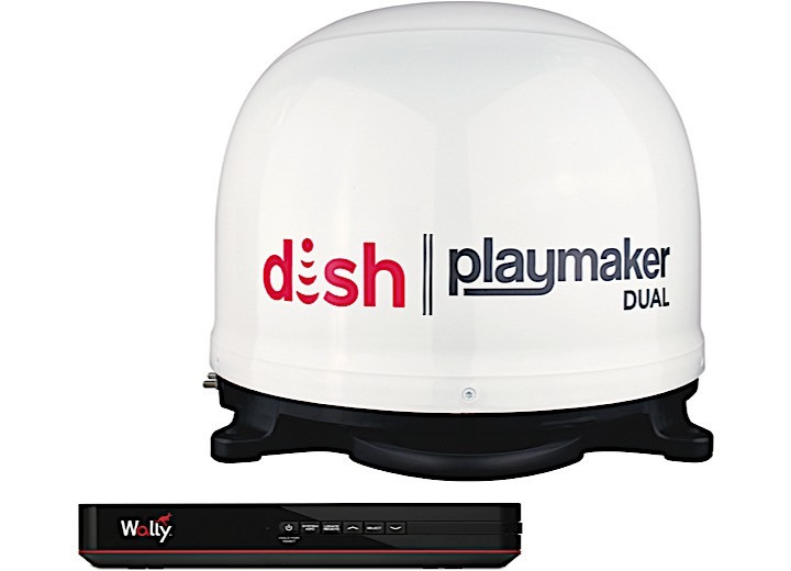 Winegard - Dish Playmaker Dual With Wally Receiver Bundle White - WNGPL8000R