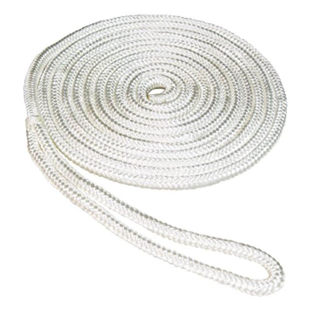 Seasense - Dock Line Nyl Dbl/brd 3/8"x10' - White - 50013232