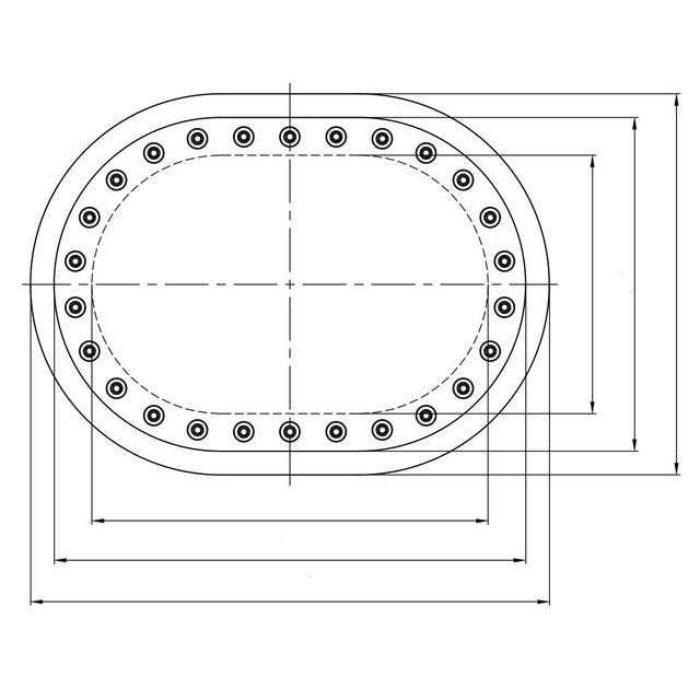 Icf - Mb Manhole 15"x23" Flush Rcsd Bolt - MB505X-1523X