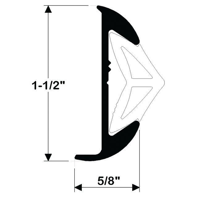 Taco Marine - Rub Rail Alum Anodz 1-1/2"x12' - A11-0638TAL12D